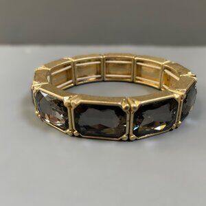 Lia Sophia Versailles Smokey Gray Rhinestone Bracelet